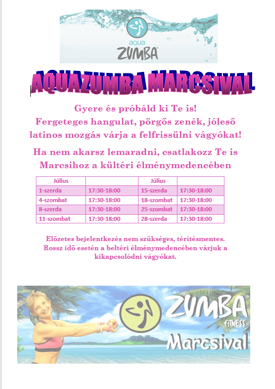 Aquazumba Marcsival